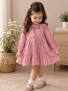 Modern Moments By Gerber Baby Girls' Dress~18 Months~Peach~Ruffled